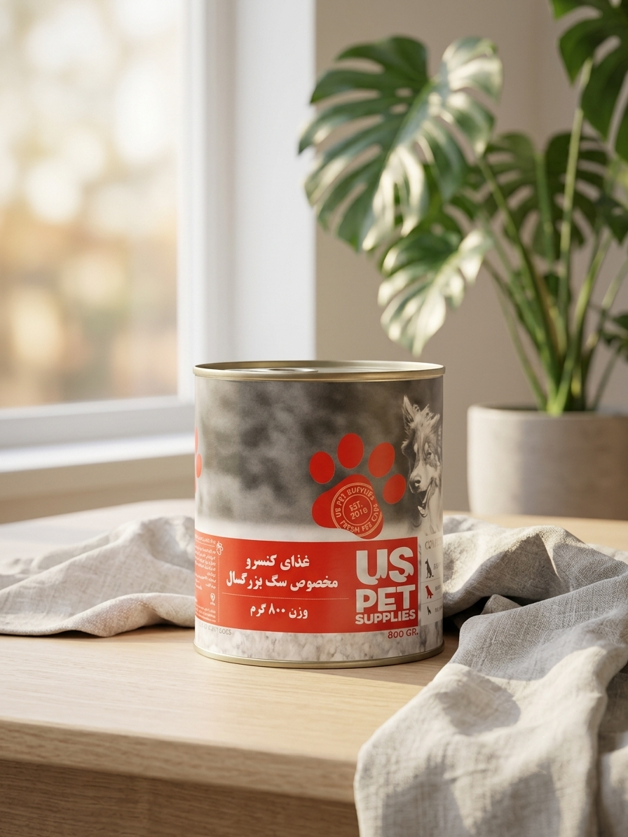 کنسرو سگ یو اس پت گوشت خالص گوساله 800 گرم (US Pet Pure Beef 800g)