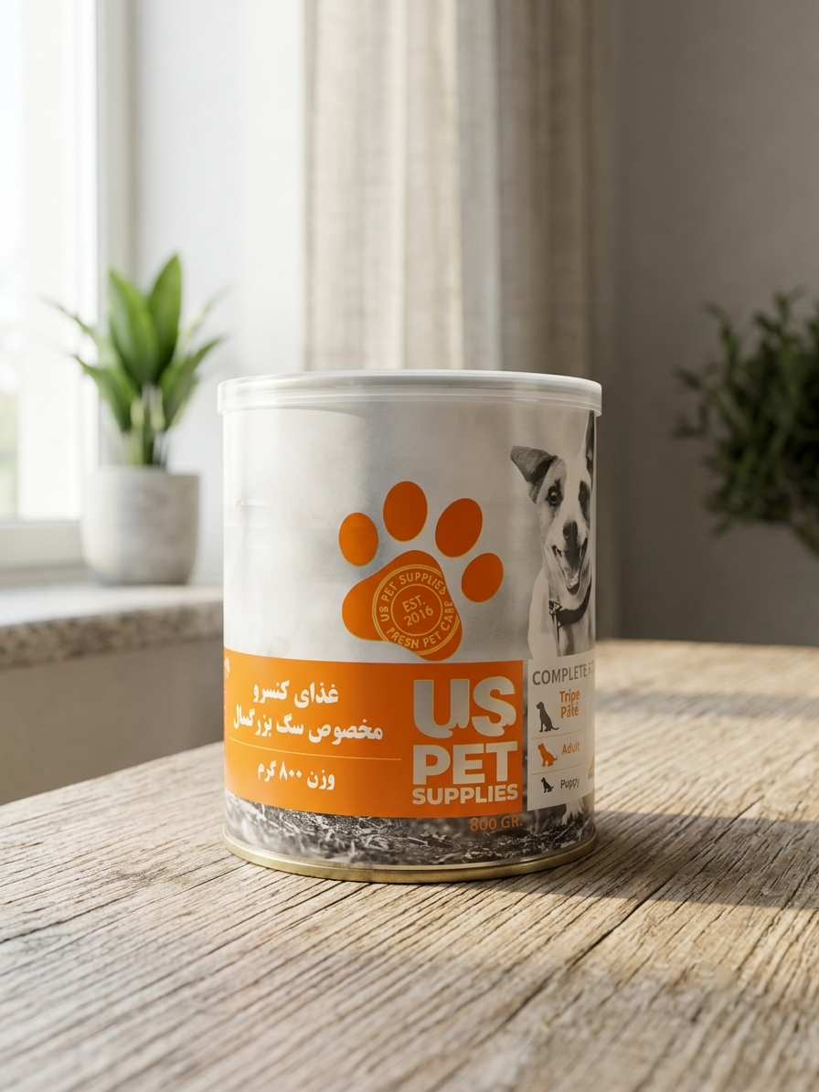 کنسرو سگ یو اس پت با طعم سیرابی 800 گرم (US Pet Tripe 800g)